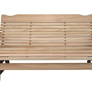 Kilmer Creek 5 Foot Natural Cedar Porch Glider, Amish Crafted