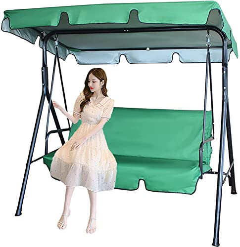 BTURYT Swing Canopy Replacement 3 Seater, Patio Swing with Canopy & Replacement Swing Seat,Waterproof Top Cover Set Swing Chair Awning Glider Swing Cover Porch Swing Cover