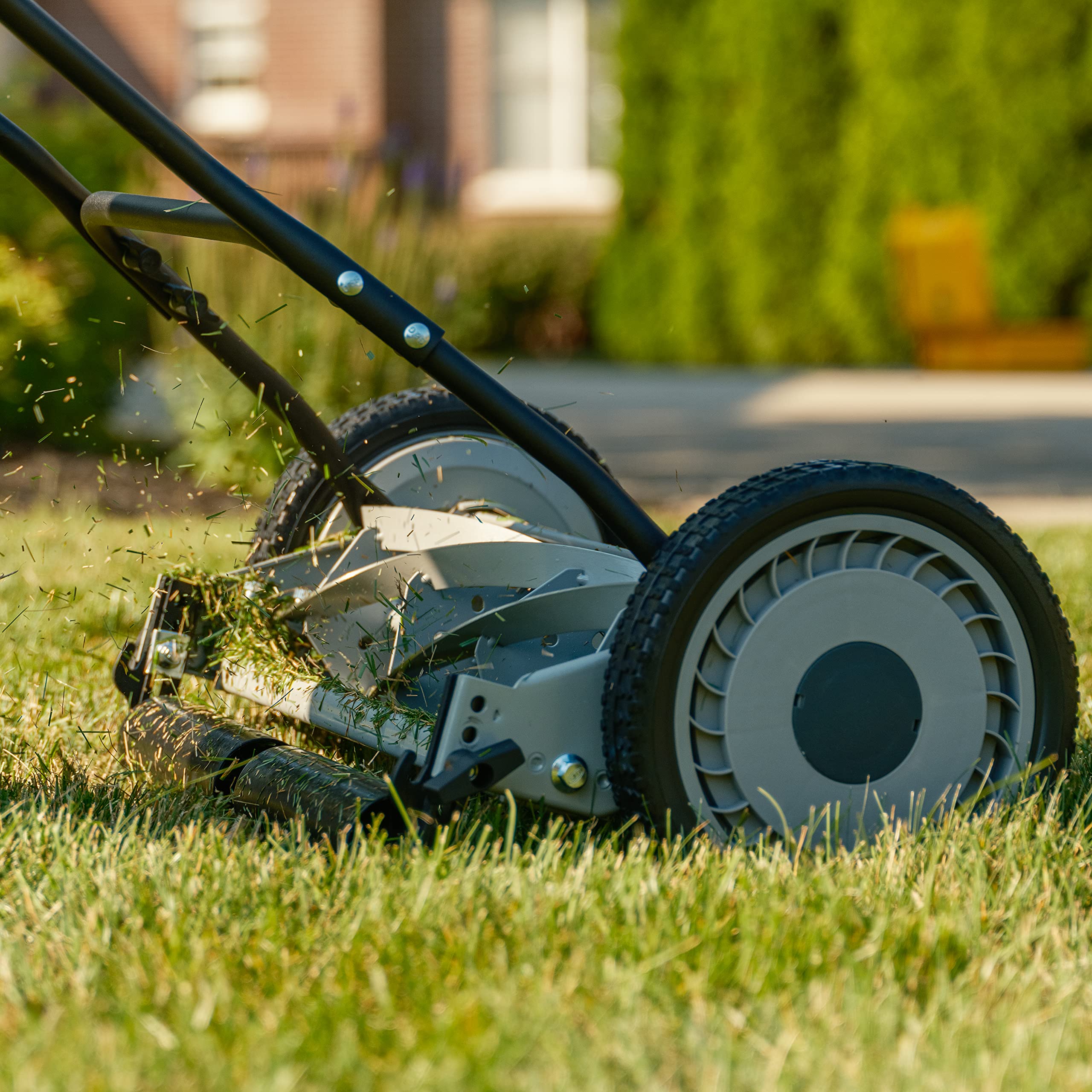 American Lawn Mower Company 1815-18 18-Inch 5-Blade Push Reel Lawn Mower, 18-Inch, 5-Blade, Black