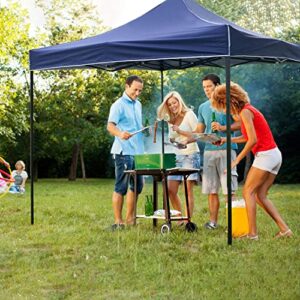 Pop Up Canopy 10x10 Pop Up Canopy Tent Party Tent Ez Up Canopy Sun Shade Wedding Instant Folding Protable Better Air Circulation Outdoor Gazebo with Backpack Bag (Blue)
