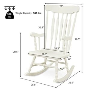 WYFDP Solid Wood Rocking Chair Porch Rocking Chair Indoor Outdoor Seating