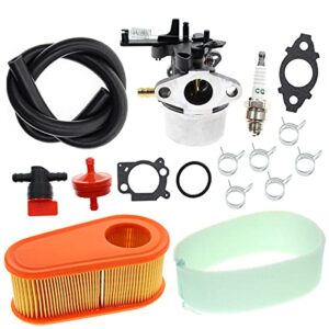 Carbhub 591137 Carburetor for Briggs and Stratton 591137 590948 775EX Lawn Mower Engine Carb 795066 796254 with Air Filter - 590948 775EX Carb