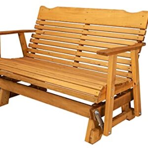 Kilmer Creek Rustic Finished 4' Cedar Porch Glider, Amish Crafted