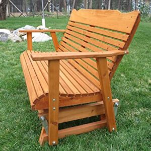 Kilmer Creek Rustic Finished 4' Cedar Porch Glider, Amish Crafted