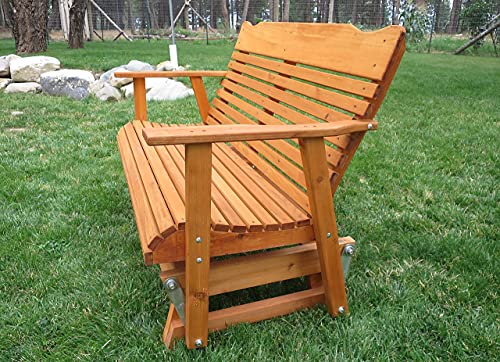 Kilmer Creek Rustic Finished 4' Cedar Porch Glider, Amish Crafted