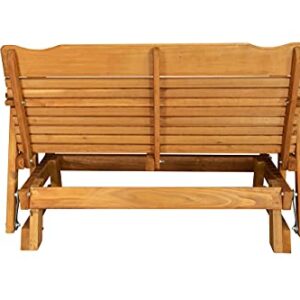 Kilmer Creek Rustic Finished 4' Cedar Porch Glider, Amish Crafted