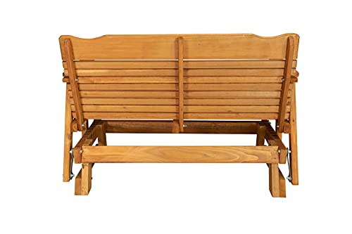 Kilmer Creek Rustic Finished 4' Cedar Porch Glider, Amish Crafted