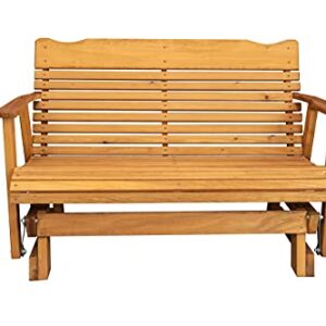 Kilmer Creek Rustic Finished 4' Cedar Porch Glider, Amish Crafted