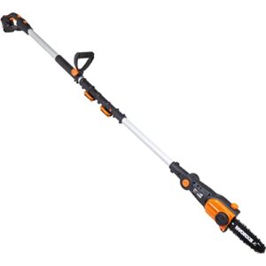 worx wg349 20v power share 8″ pole saw with auto tension