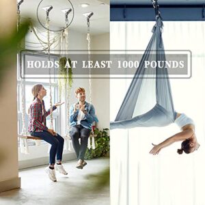 Anoredo Heavy Duty Porch Swing Hammock Hanging Kit,Swing Hanger,360° Rotation Swingset Hardware Bracket Accessories for Wooden Concrete Set, Punching Bag, Yoga Silk, Hanging Chair, Suspension Strap