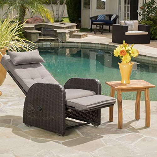 Christopher Knight Home Ostia Recliner with Cushions, Multibrown / Brown