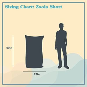 Yogibo Zoola Short Outdoor Bean Bag Chair, Single Seat Beanbag, Water Resistant Deck Furniture, Cozy Patio Lounger, Portable, Lightweight, Short