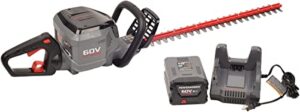 powerworks 60v 24-inch brushed hedge trimmer, 2ah battery and charger included
