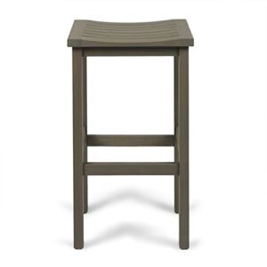 Christopher Knight Home Caribbean Outdoor 30" Acacia Wood Barstools, 4-Pcs Set, Grey Finish