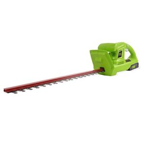 greenworks 24v 20-inch cordless hedge trimmer with 2.0 ah battery included, ht24b211
