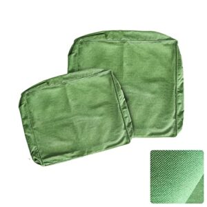 artplan outdoor deep seat slipcovers,patio seat back covers only 24x24x6 18×24 olefin,square outdoor cushion cover, for patio funiture,invisible green