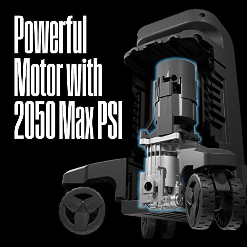 Westinghouse ePX3100 Electric Pressure Washer, 2050 Max PSI 1.76 Max GPM with Anti-Tipping Technology, Onboard Soap Tank, Pro-Style Steel Wand, 5-Nozzle Set, for Cars/Fences/Driveways/Home/Patios