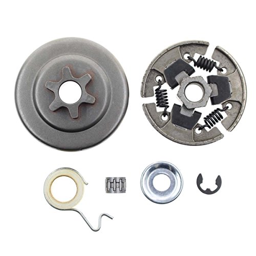 Carbhub Sprocket Clutch 3/8" for Stihl 017 018 021 023 025 MS170 MS180 MS210 MS230 MS250 Chainsaw with Washer E-Clip Kit Replace 1123 640 2003, 1123 640 2073