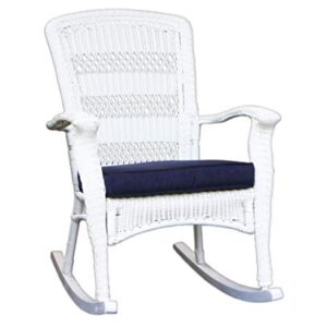 Tortuga Outdoor Portside Plantation Rocking Chair, White Coastal