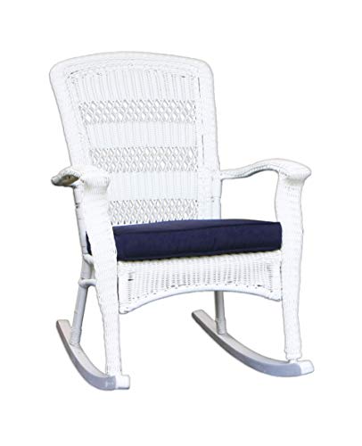 Tortuga Outdoor Portside Plantation Rocking Chair, White Coastal