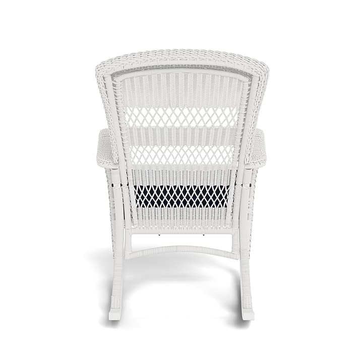 Tortuga Outdoor Portside Plantation Rocking Chair, White Coastal