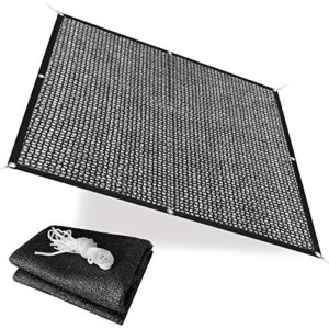 alion home 40% sunblock shade cloth with grommets – garden netting – sun shade cover for garden patio plants – black (6′ x 4′)