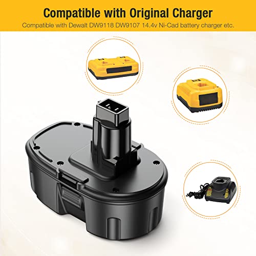 FirstPower 3.7Ah 14.4V DW9091 Battery - Compatible with Dewalt 14.4V Battery XRP Cordless Power Tool - Upgraded Ni-MH DC9091 DW9091 DW9094 DE9091 DE9092 DE9038