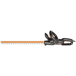 worx wg217 4.5 amp 24″ rotating head electric hedge trimmer, 24 inches, black