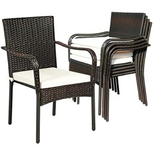 zhyh 4 piece patio chairs outdoor dining chairs garden terrace yard armchairs