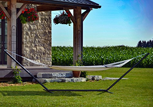 Vivere 15' Heavy Duty 3-Beam Hammock Stand, Black