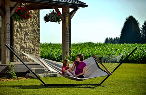 Vivere 15' Heavy Duty 3-Beam Hammock Stand, Black