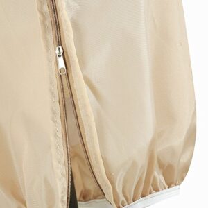 uHousDeco Patio Weatherproof Market Umbrella Cover with Zipper, Water Resistance, Outdoor Weatherproof, Beige Color