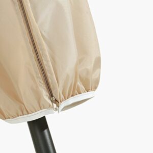 uHousDeco Patio Weatherproof Market Umbrella Cover with Zipper, Water Resistance, Outdoor Weatherproof, Beige Color