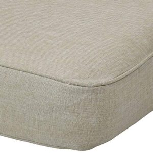 Sunnydaze Back and Seat Cushion Set for Indoor/Outdoor Furniture - 2-Piece Replacement Cushions for Deep Seating Patio Chair - Outside Pads for Porch, Deck and Garden Seats - Beige