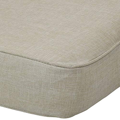 Sunnydaze Back and Seat Cushion Set for Indoor/Outdoor Furniture - 2-Piece Replacement Cushions for Deep Seating Patio Chair - Outside Pads for Porch, Deck and Garden Seats - Beige