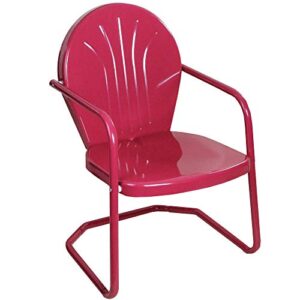 northlight 34-inch outdoor retro tulip armchair, pink