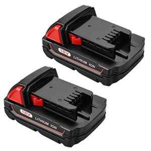 dosctt 2 packs 18v 3.0ah 48-11-1835 48-11-1837 replacement battery compatible with milwaukee m18 battery lithium ion 48.11.1815 48-11-1820 48-11-1828 48-11-1840 48-11-1850 48-11-1852