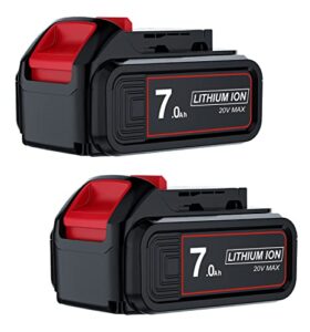 upgraded 2pack 7.0ah 20v battery replacement for dewalt 20v max battery lithium-ion battery compatible 20v battery dcb200 dcb203 dcb204 dcb180 dcd740 dewalt 20 volt cordless tools replacement battery