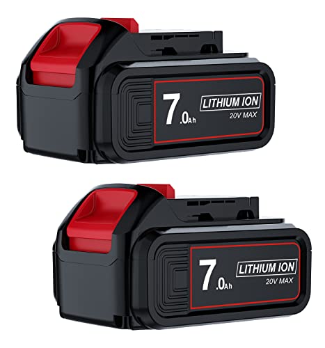 Upgraded 2Pack 7.0Ah 20V Battery Replacement for Dewalt 20V Max Battery Lithium-ion Battery Compatible 20V Battery DCB200 DCB203 DCB204 DCB180 DCD740 Dewalt 20 Volt Cordless Tools Replacement Battery