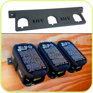 Battery Holder for Ryobi | 18V Battery Holder for Ryobi | Battery Storage for Ryobi | Wall Mount for Ryobi 18V Batteries
