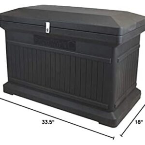 RTS Companies Inc 550200500A7981 Home Accents Parcelwirx Premium Horizontal Delivery Drop Box with Hinged Lid, Graphite