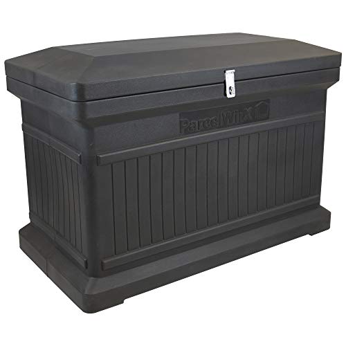 RTS Companies Inc 550200500A7981 Home Accents Parcelwirx Premium Horizontal Delivery Drop Box with Hinged Lid, Graphite