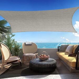 shadespeare 16′ x 20′ gray rectangle sun shade sail canopy durable fabric uv block awning custom