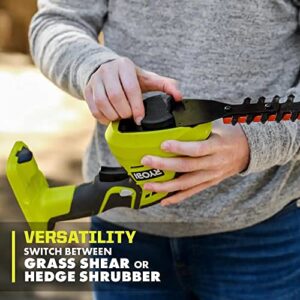 ONE+ 18V Cordless Grass Shear and Shrubber Trimmer with 2.0 Ah Battery and Charger