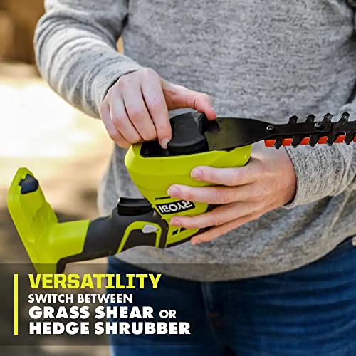 ONE+ 18V Cordless Grass Shear and Shrubber Trimmer with 2.0 Ah Battery and Charger