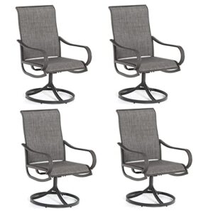 mfstudio 4 pieces patio metal dining swivel chairs bistro backyard rocker chairs weather resistant garden outdoor furniture