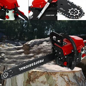 Futchoy 62CC/68CC Gas Powered Chainsaw 2 Stroke Manual Gasoline Gasoline Chainsaw for Sawing Cutting Pruning and Trimming Wood (20 Inches)