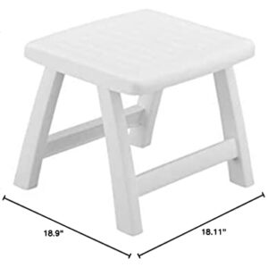 KETTLER Roma Patio Ottoman in White