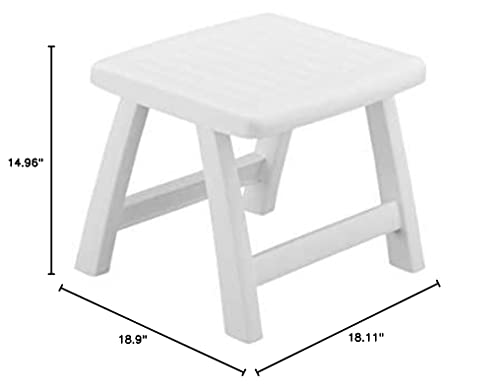 KETTLER Roma Patio Ottoman in White