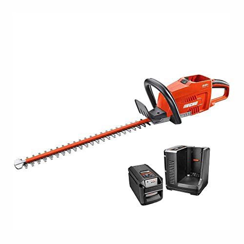 Echo 24 Inch 58-Volt Lithium-Ion Brushless Cordless Hedge Trimmer - 2.0 Ah Battery and Charger Included